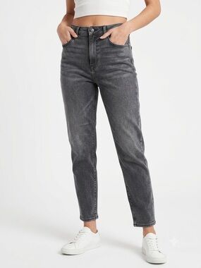 American Eagle Outfitters Curvy Mom Jeans Black Gray size 8